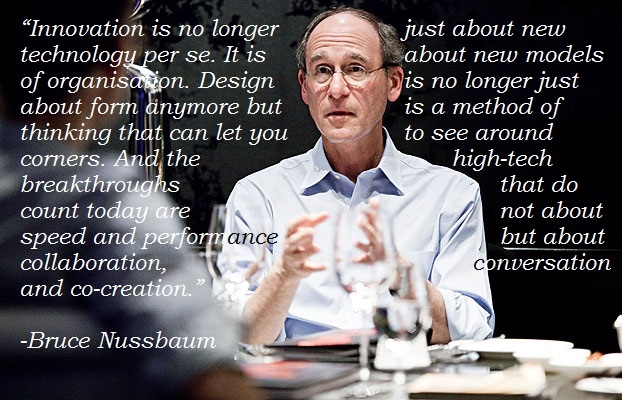 Bruce Nussbaum, professeur en Innovation et design de la Parsons New School (NYC) a propos de collaboration et de co-creation dans le processus de design